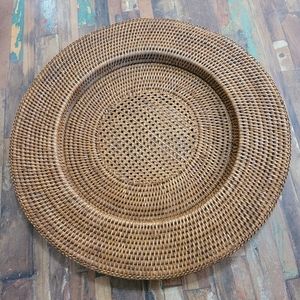 Large Rattan Charger, Fruit Plate, Basket